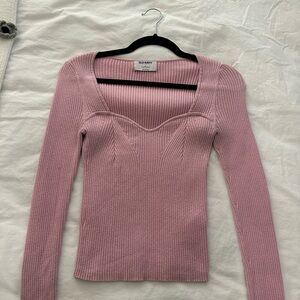 Old Navy Pink Ribbed Knit Top
